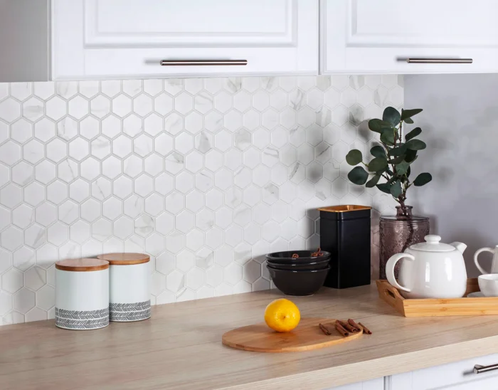 Керамическая мозаика Geometry Hexagon Small Carrara Matt 51x59 — изображение 2