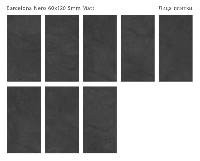 Керамогранит матовый Marbles BARCELONA NERO 60x120 5мм MATT — изображение 2