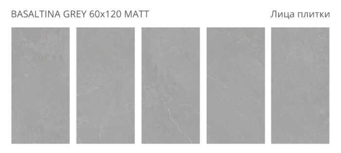 Керамогранит матовый Silk 60х120 BASALTINA GREY — изображение 2