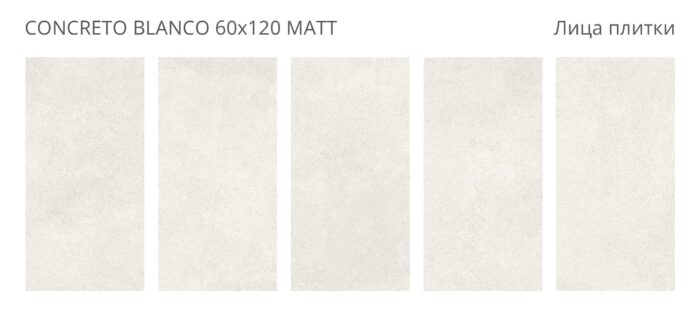 Керамогранит матовый Concreto CONCRETO BLANCO 60x120 — изображение 2