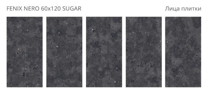 Керамогранит SUGAR Concreto FENIX NERO 60x120 — изображение 2