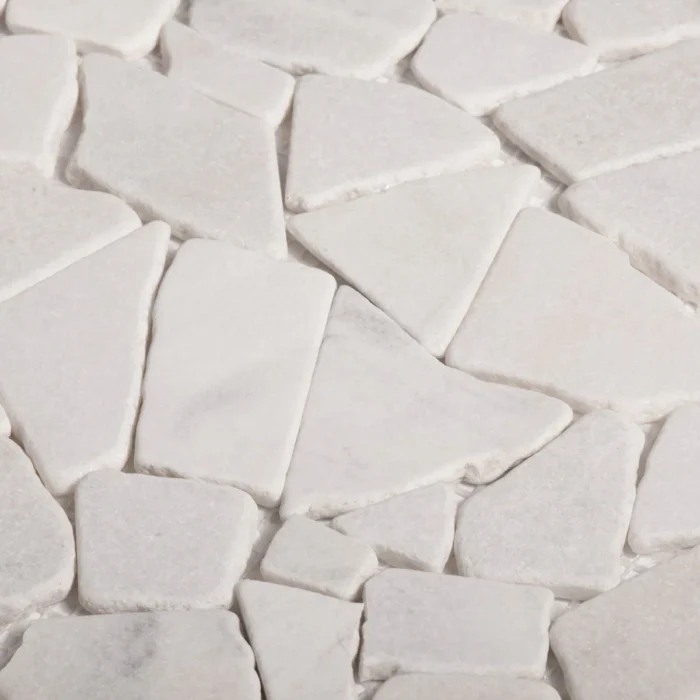 Мозаика, нат. мрамор Broken SPLIT WHITE MATT — изображение 3