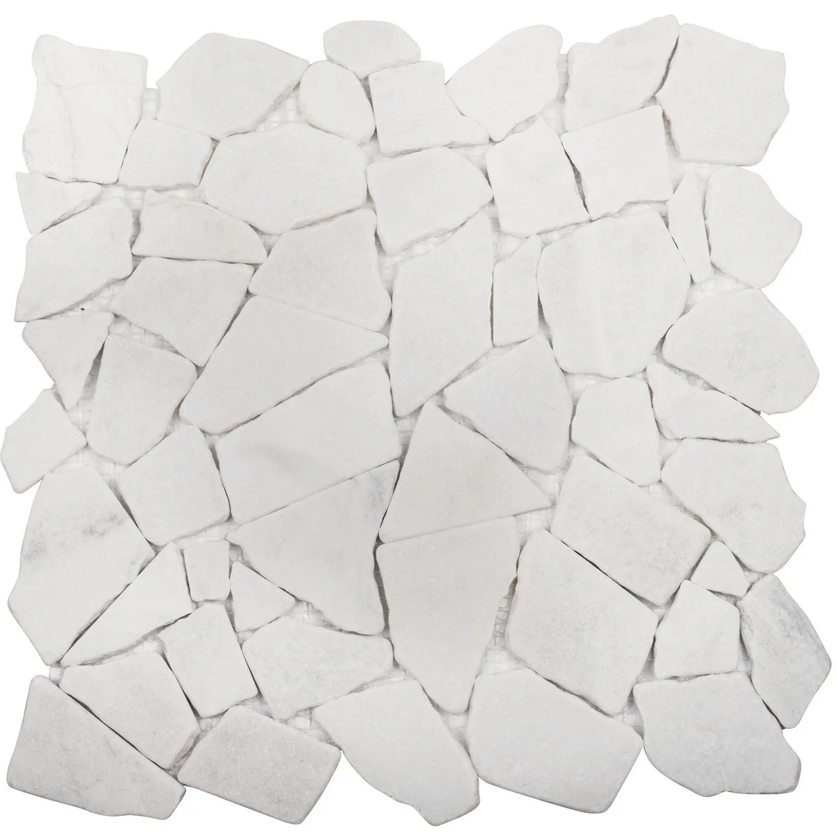 66a99b2e648300937451d6d89f76f35b Мозаика, нат. мрамор Broken SPLIT WHITE MATT — изображение 1