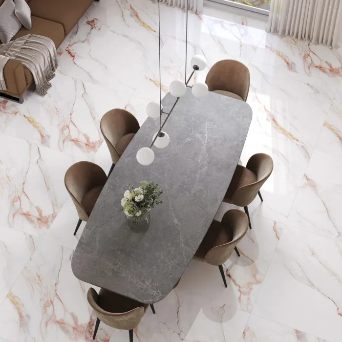 Керамический слэб  Polished BELDIA BIANCO ELEGANCE 1200х1200х9мм — изображение 3