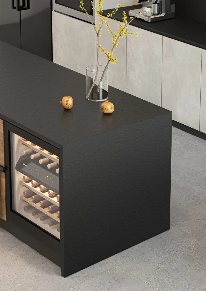 Керамический слэб Monocolors  BLACK TEXTURE 1600х3200х12мм — изображение 3