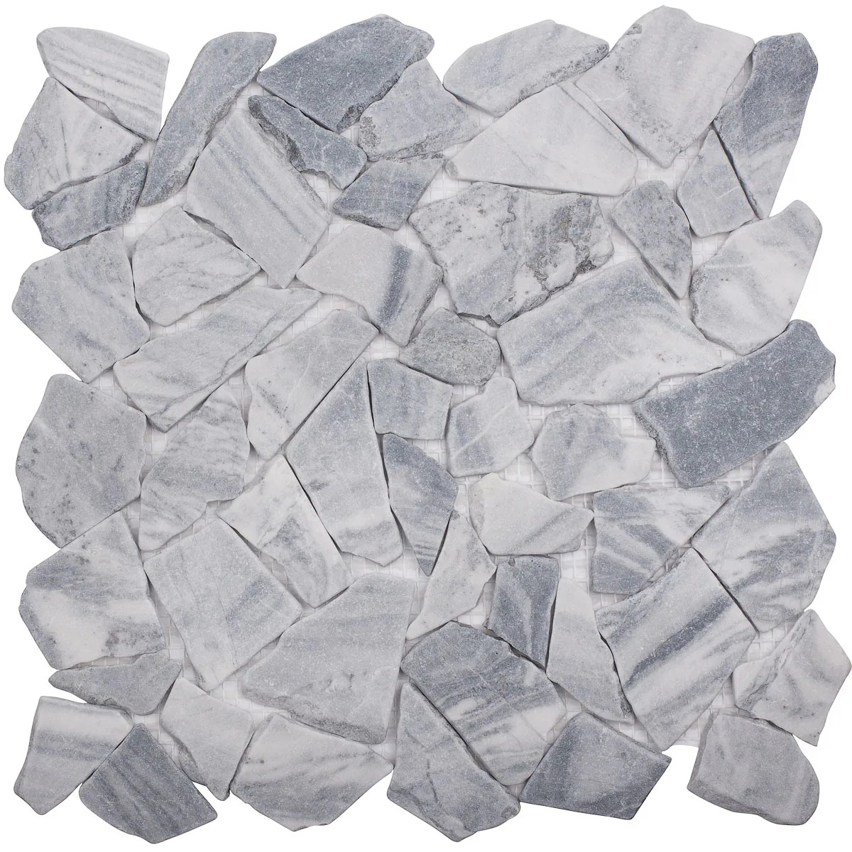 dabb93f7610d7e7503e320bdff04aafd Мозаика, нат. мрамор Broken SPLIT GREY MATT — изображение 1