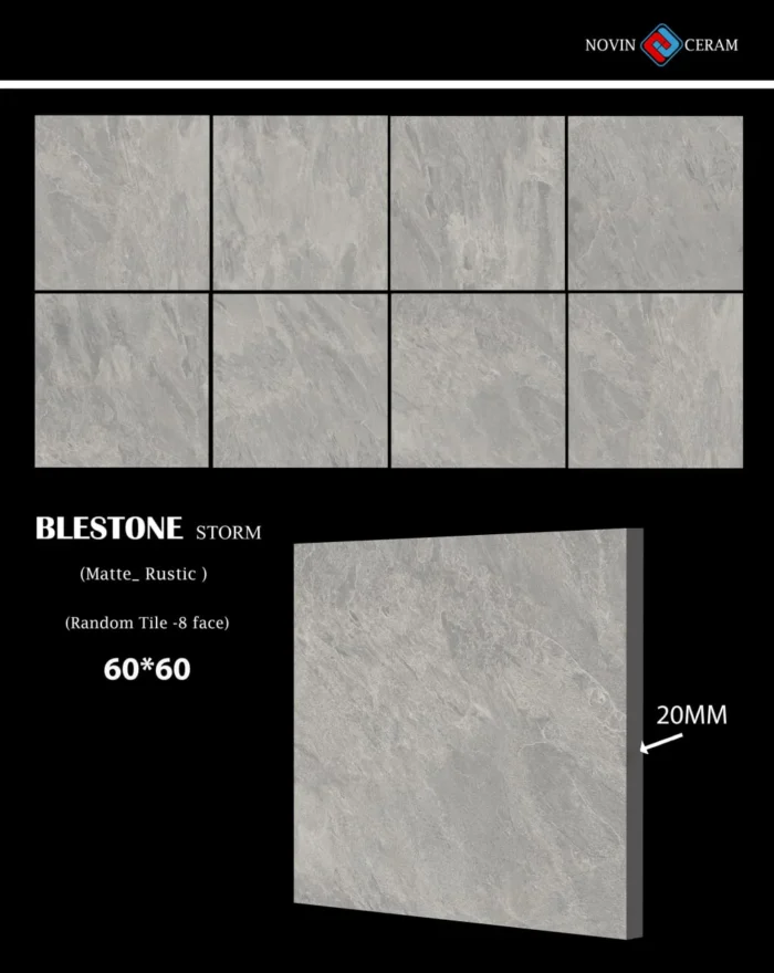 Керамогранит Керамопро 20 мм Blestone Storm Maat Rustic 60х60 — изображение 2
