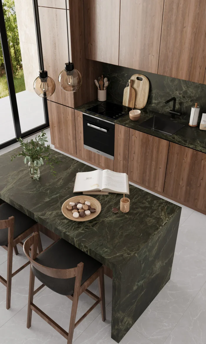 Керамический слэб   Matt ROYAL GREEN TEXTURE 1600х3200х12мм — изображение 3