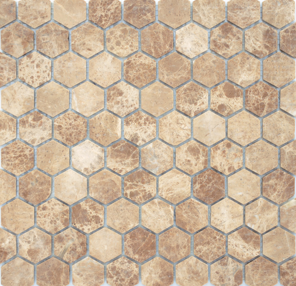 m38ip51ekzqbgrv873q48np4o315u2xe.jpg Мозаика Emperador light MAT hex 18x30x6 — изображение 1