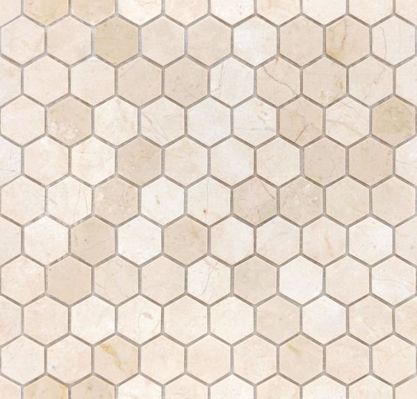 muxtb4ygak1qttgytxgei49760h87cfb.jpg Мозаика Crema Marfil MAT hex 18x30x6 — изображение 1