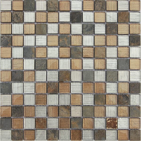 w7wki7my0h199dbxmkafe3wqfrhek7e7.jpg Мозаика Alcantara Ruggine 23x23x8 — изображение 1